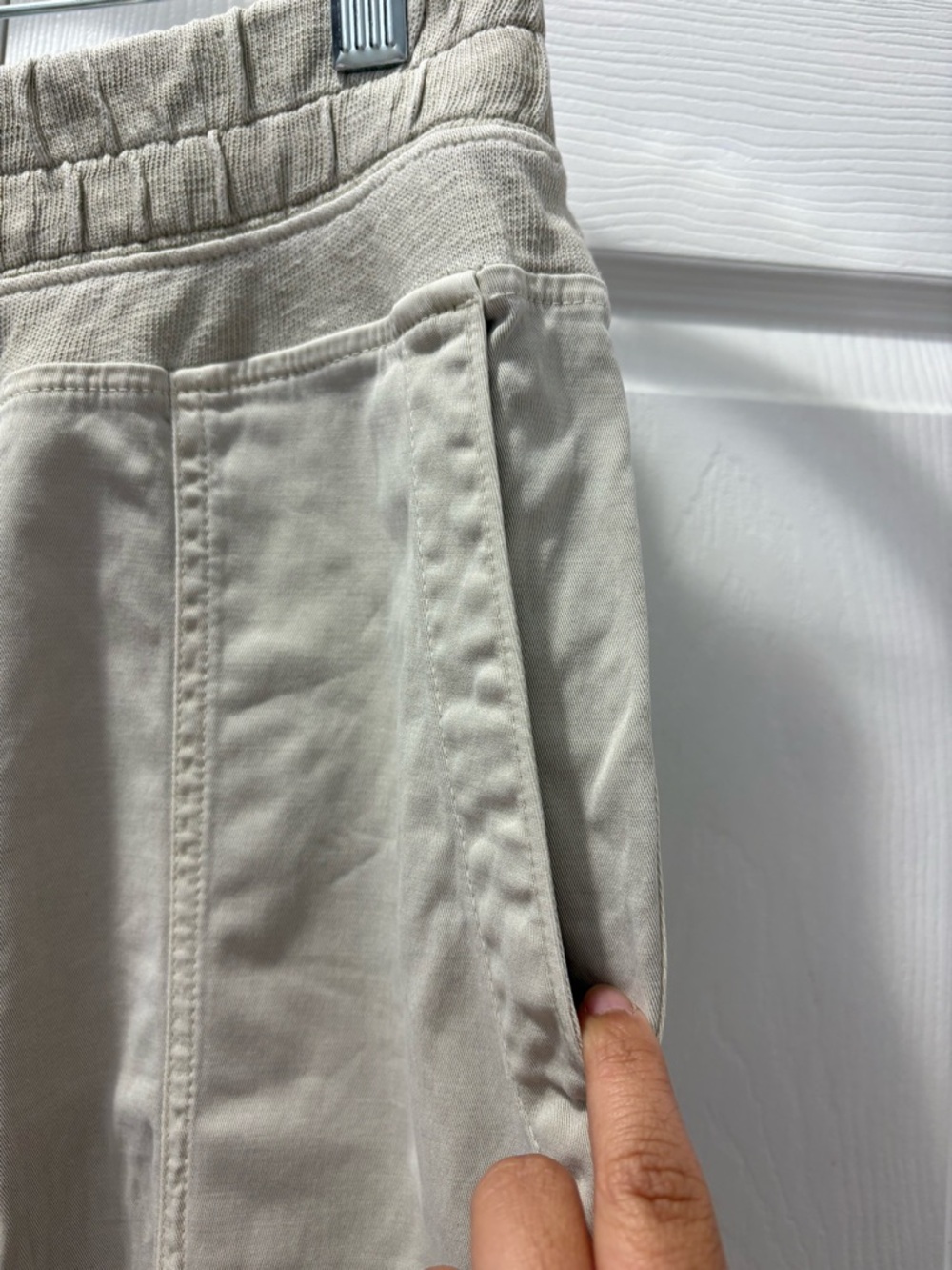 James Perse Mixed Media Pant/ Jogger Talc Size 2 (Medium) - Picture 5 of 5